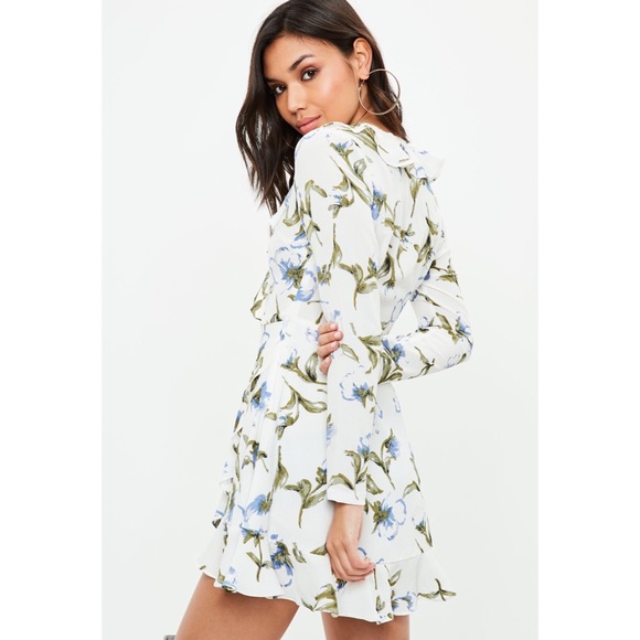 Base Floral Print Ruffle Tea Dress - Picture 2 of 2